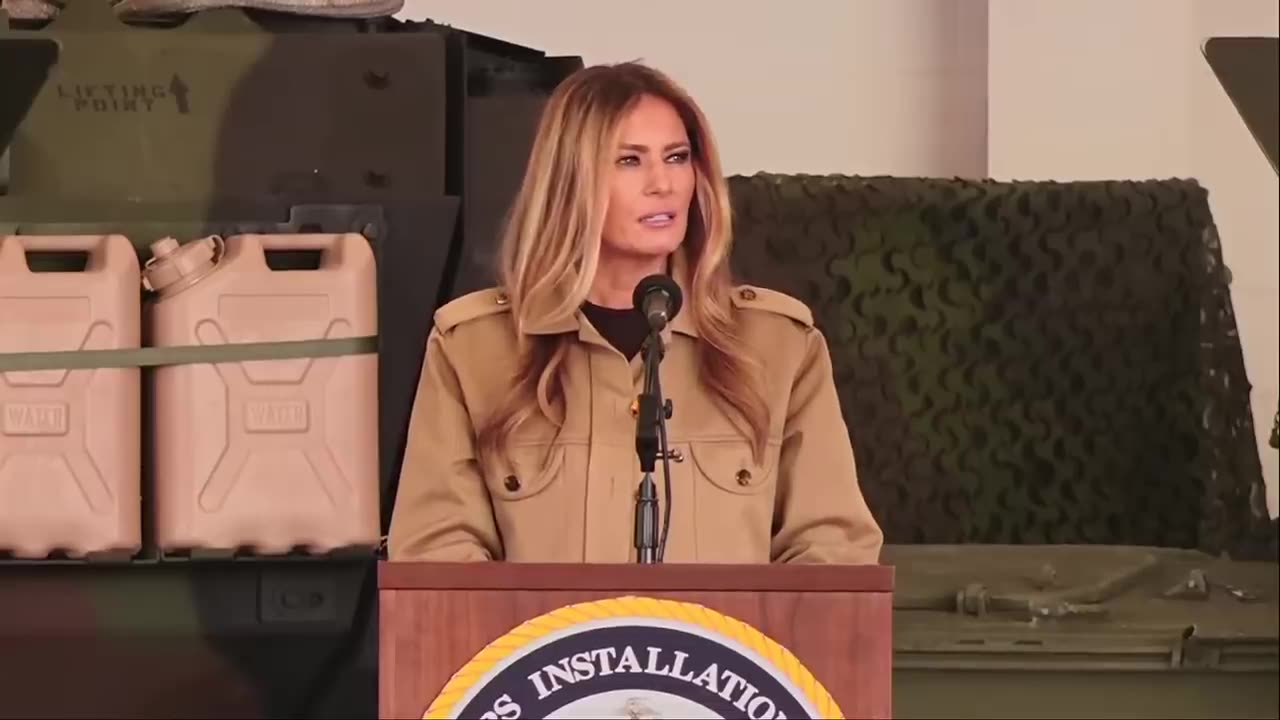 First lady Melania Trump, second lady Usha Vance make remarks to troops at Camp Lejeune((11.19.2025)
