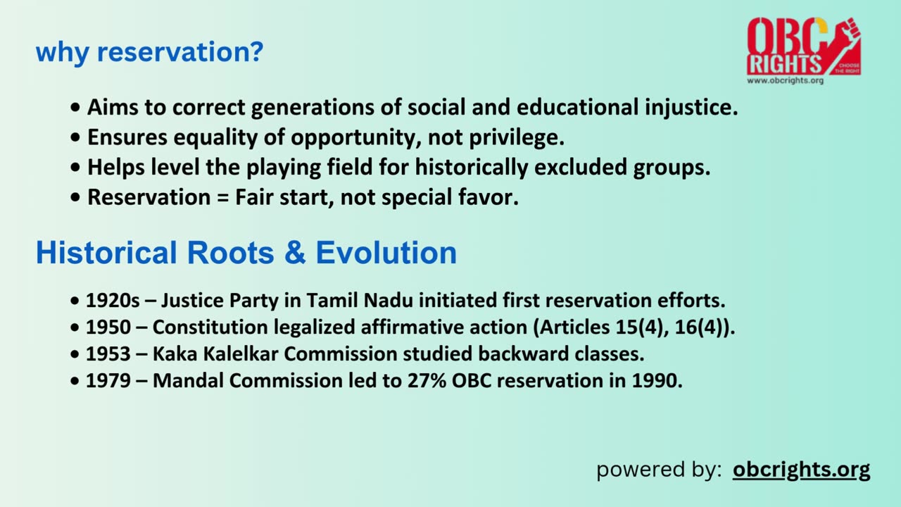 Reservation Policy: Objectives & Ideals Behind the System