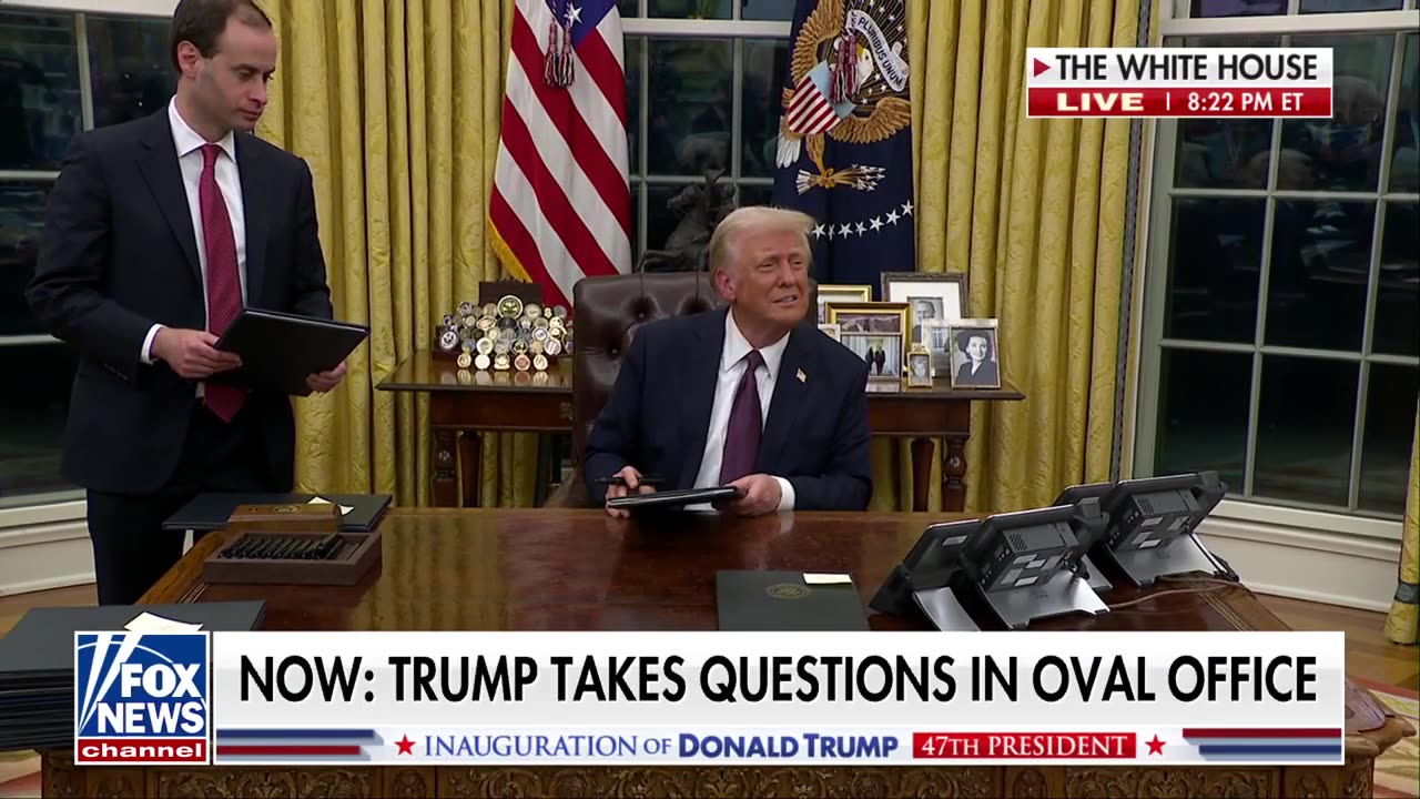 President Trump is asked about new White House decor and his Diet Coke button