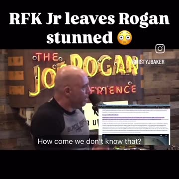RFK Jr Shocks Joe Rogan...WiFi Causes 'Leaky Brain.'