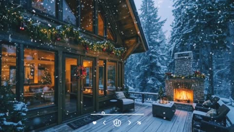 Christmas Carol Lofi Music with Winter snowfall ambience