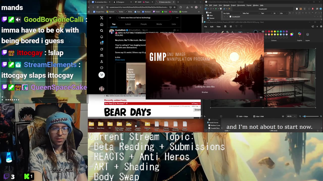Beta Reading + REACTS + Commentary + Writing: Anti Heros | Drawing: Shading | Body Swap, whos mind is in the brain? NEW STORY !discord !youtube