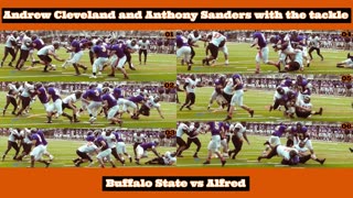 Prototype 321: Buffalo State's Andrew Cleveland and Anthony Sanders with the tackle vs Alfred