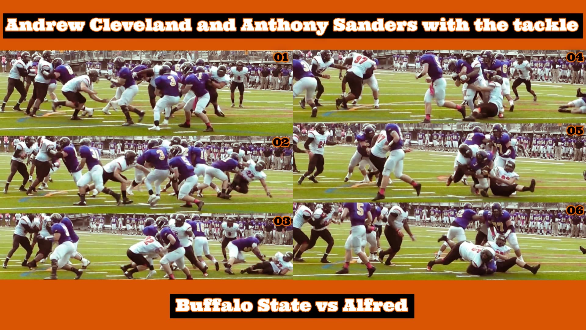 Prototype 321: Buffalo States Andrew Cleveland and Anthony Sanders with the tackle vs Alfred