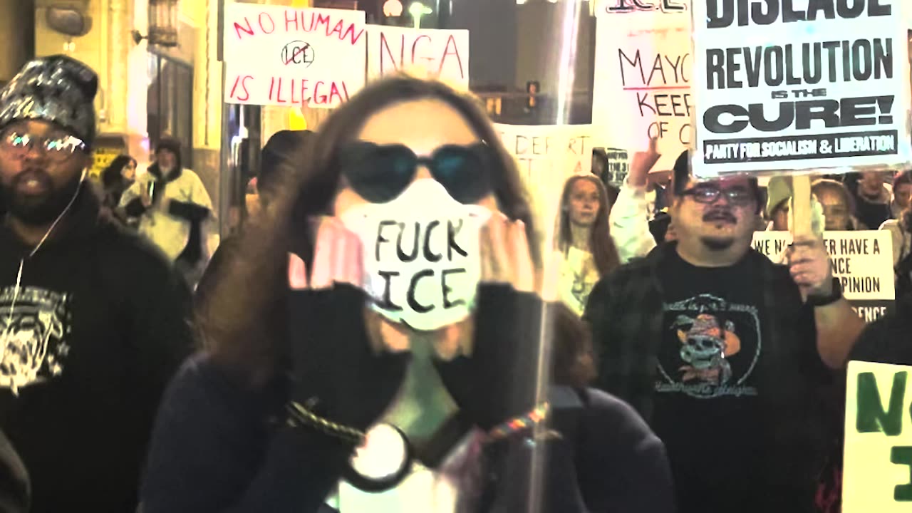 Anti-ICE Protesters March Near the Alamo to Whine About Anniversary of Trump's Inauguration