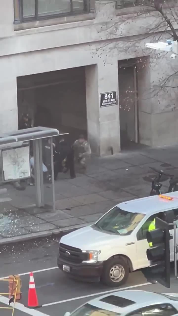 Aftermath of the National Guard shooting in downtown Washington DC