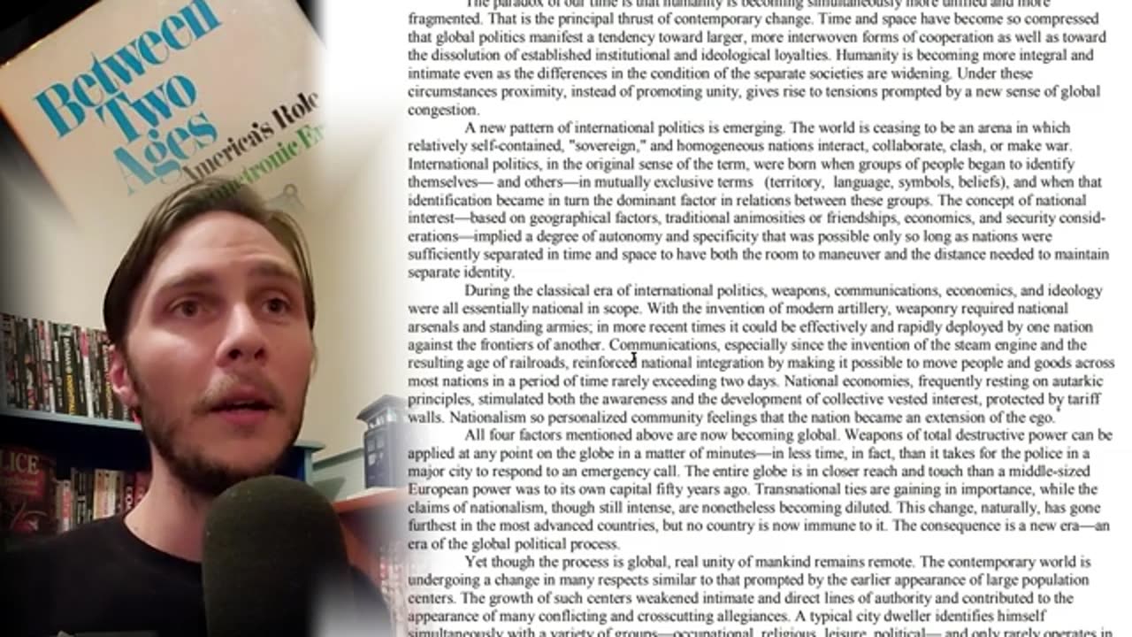 BETWEEN TWO AGES "Human life is reduced to real suffering, to hell,