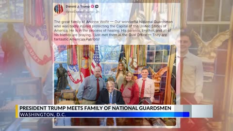 President Trump honors National Guardsman Andrew Wolfe