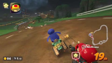 Snowpocalypse birthday edition of Sunday night races with Mario Kart World. Racing with @mysticgamer