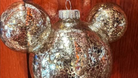 Disney Parks Mickey Mouse Shape Silver Color Sparkly Ornament #shorts