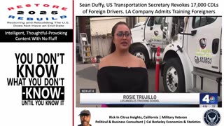 Sean Duffy Transportation Secretary Revokes 17,000 California CDLs; Newsom Says Misinformation