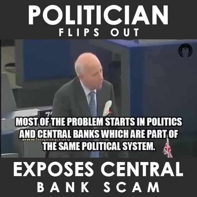 Politician exposes central bank scam