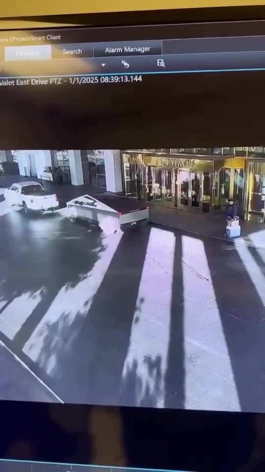 Video of the Tesla that detonated outside Trumps Tower in Las Vegas