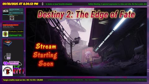 Destiny 2 : 9/30/25 - WE HAVE POWER! New power poles installed, let's get gaming!