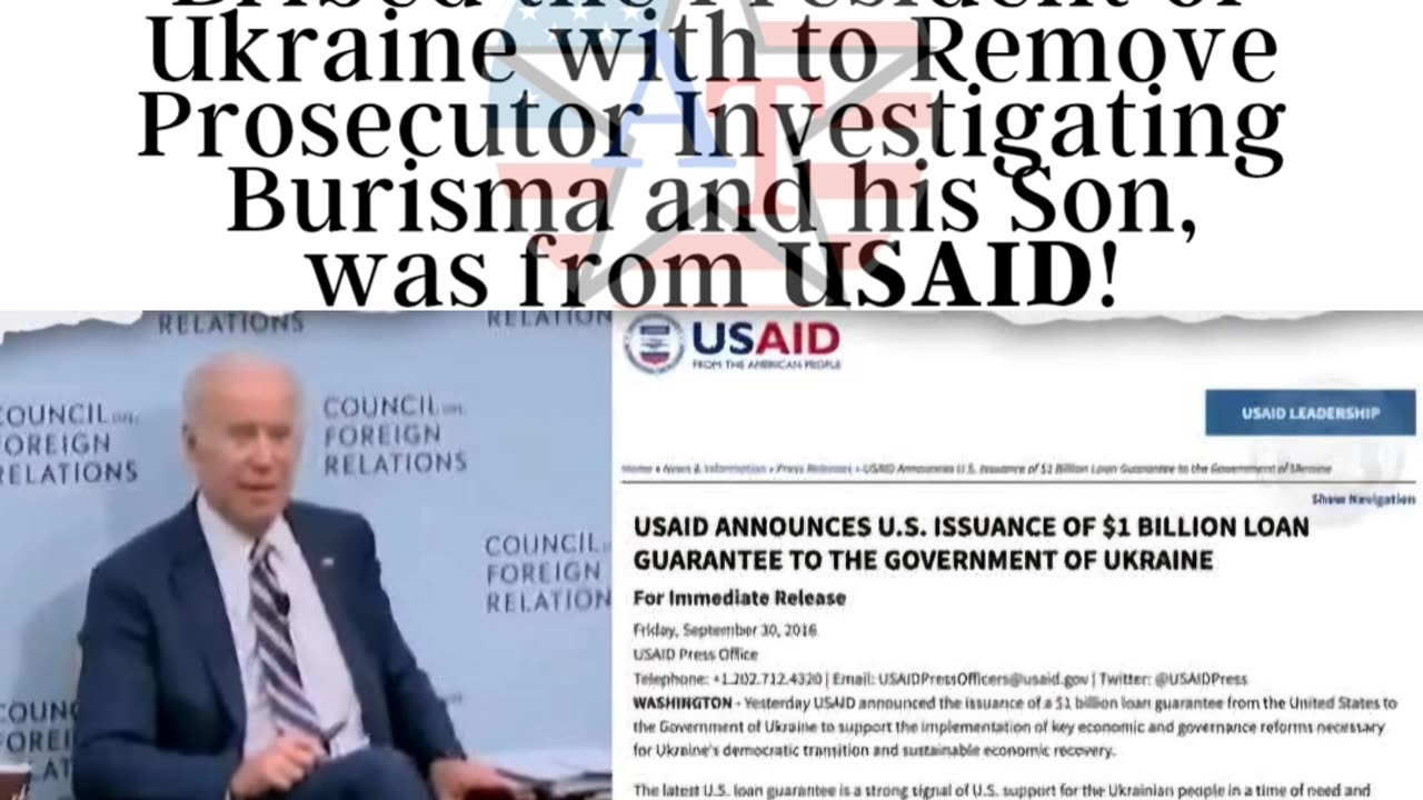 Biden Used USAID Money to Bribe Ukraine