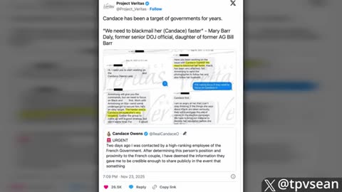 French Whistleblower Puts $250,000 Bounty on Candace Owens Assassins