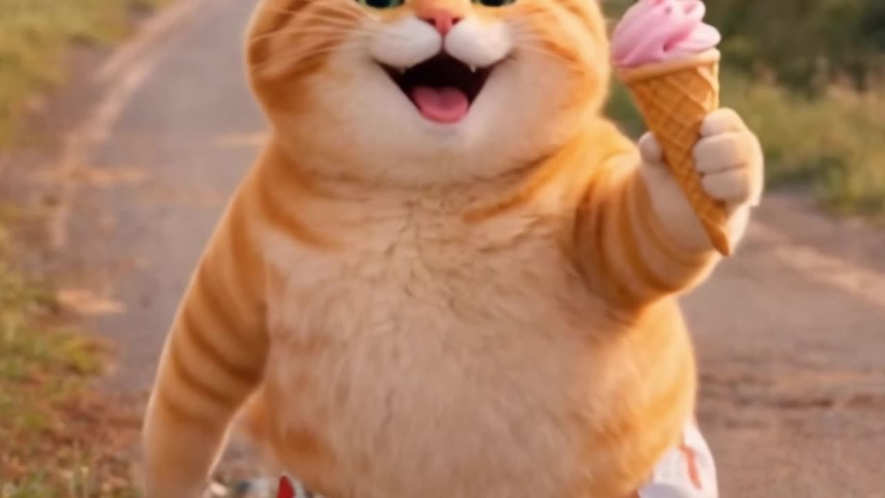 🍦 When a Cat Enjoys Ice Cream Too Much 😻