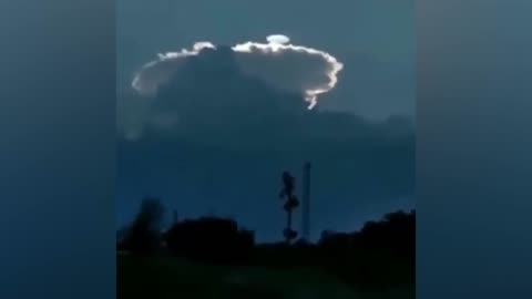 UFO Behind Clouds in Jakarta, Indonesia