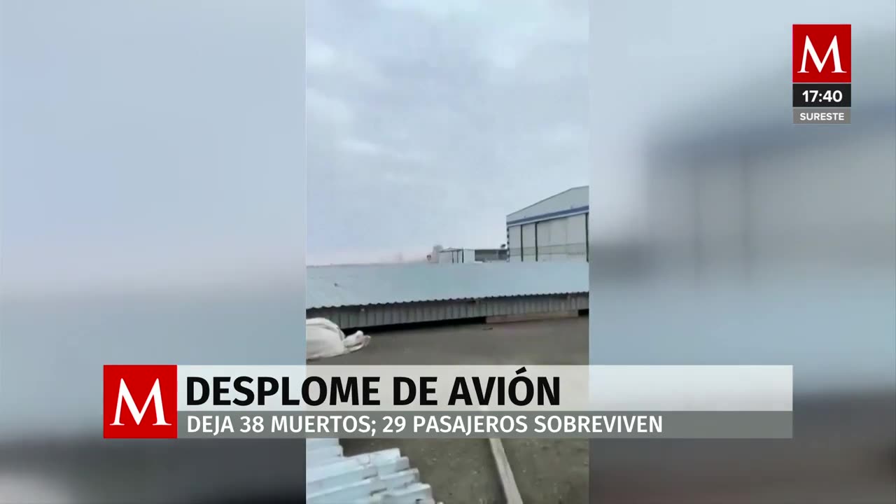 Avión de Azerbaijan Airlines se desploma en Kazajistán