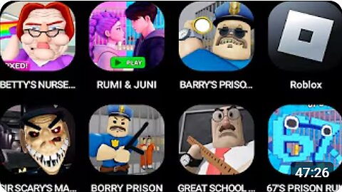 Betty's Nursery,RUMI _ JUNI PRISON, BARRY'S PRISON RUN,Roblox,SIR SCARY'S MANSION, PRISON BORRY