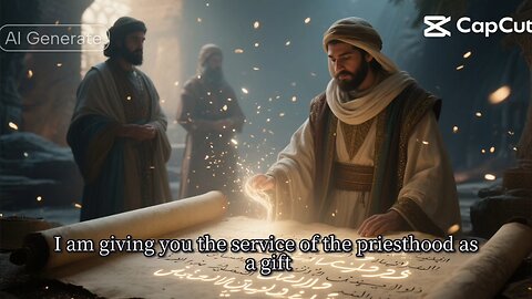 Numbers 18:7 (NIV) "I am giving you the service of the priesthood as a gift."