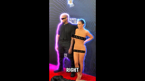 Kanye just arrived at the Grammys with his wife wearing the invisible collection!