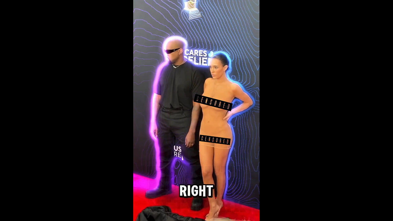 Kanye just arrived at the Grammys with his wife wearing the invisible collection!
