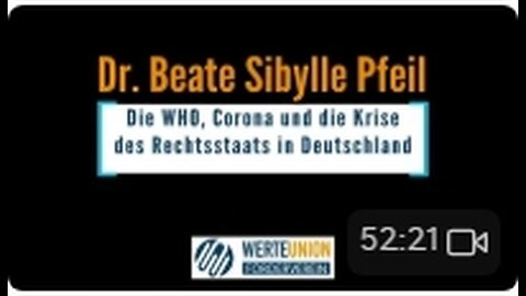 Dr. Beate Sibylle Pfeil: Die WHO, Corona und die Krise des Rechtsstaats in Deutschland
