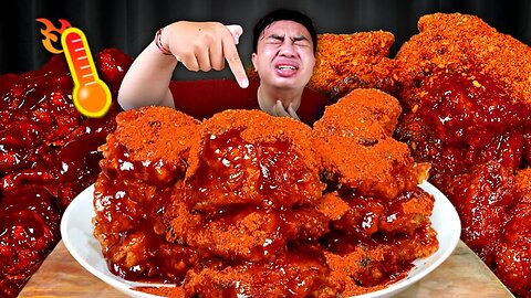 INSANE 🔥 MUKBANG | Fire Chicken Richeese Factory Bon Cabe Level 40 | Extreme Spicy Challenge 🌶️