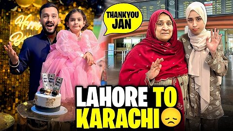 Flying Lahore to Karachi on my Birthday😭Surprise celebration by Minsa Family😍