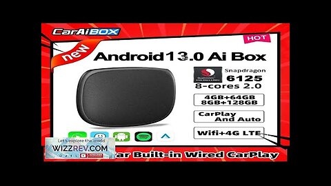 CarAiBOX CarPlay Ai Box Qualcomm 6125 8-Core CPU Android 13.0 Wireless CarPlay Review