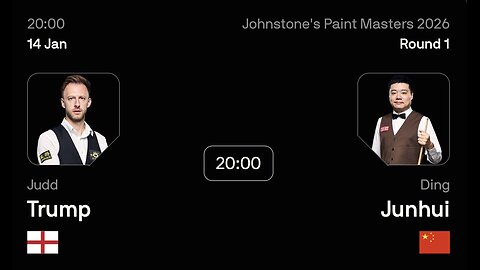 🔴 ถ่ายทอดสดสนุกเกอร์ 🏴󠁧󠁢󠁥󠁮󠁧󠁿 จัดด์ ทรัมป์ VS ติง จุนฮุย 🇨🇳 ศึก มาสเตอร์ส 2026