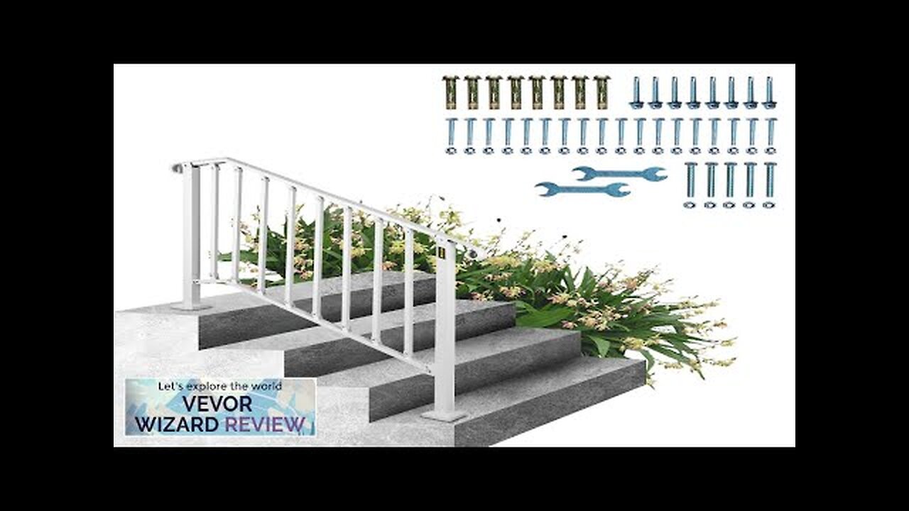 VEVOR Fit 3 or 4 Steps Outdoor Stair Railing Handrails for Outdoor Review