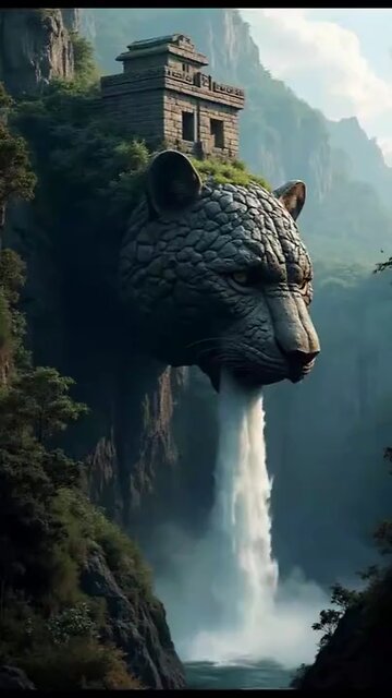 gorgeous AI waterfall sights)