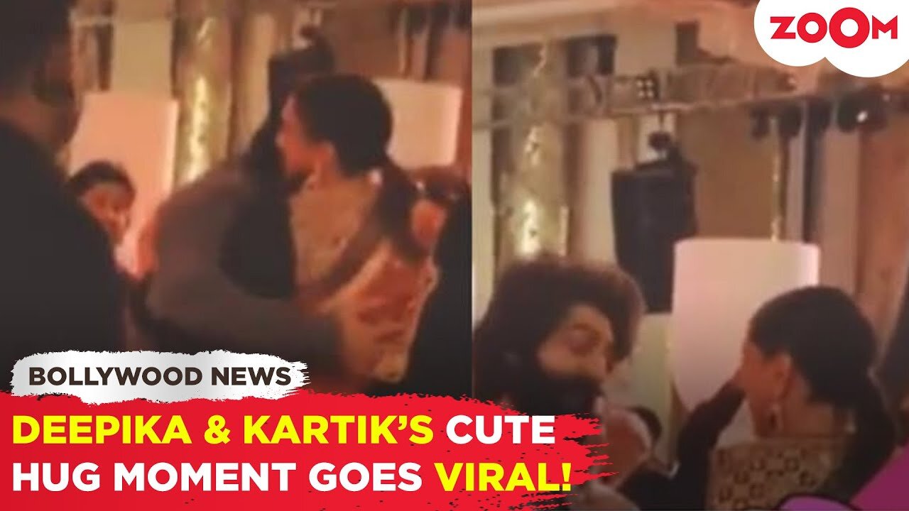 New Mom Deepika Padukone shares a warm HUG with Kartik Aaryan at an event; video goes VIRAL!