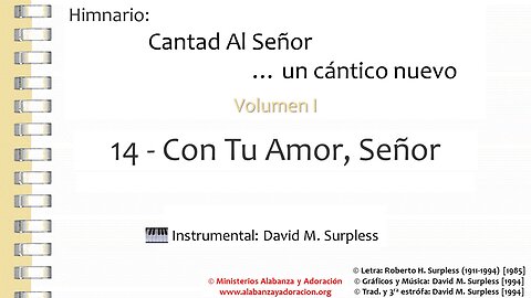 Himnario: Cantad al Señor...un cántico nuevo | Vol. 1 | 14 Con Tu Amor, Señor (Instrumental)