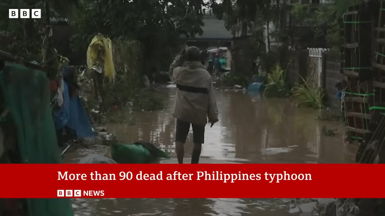 At least 90 dead as typhoon wreaks havoc in the Philippines