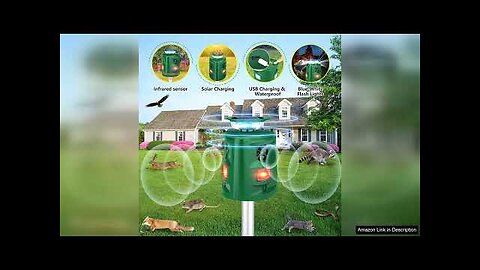 Solar Animal Repeller 360°Ultrasonic Animal Repeller Cat Repellent Outdoor Dog Repellent Review