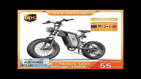 EKX X20 Electric Bike Moped 20 Inch Fat Tire 2000W 48V 10AH Review