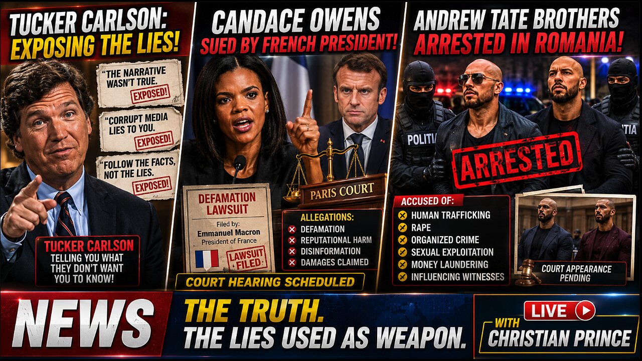 Tucker Carlson and Candace Owens Andrew Tate news with Christian Prince