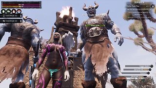 Conan Exiles beginners guide Frost Giants vs Giant Spider busty boobs Breast expansion