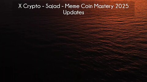 (courseslibrary.com)X Crypto - Sajad - Meme Coin Mastery 2025 Updates Course download
