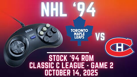 NHL '94 Fall Classic Gens BW - Maple Leafs (Len) at Canadiens (Richter) {Genesis} Game 2