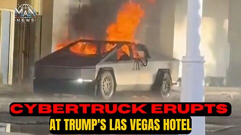 FIREWORKS FILLED CYBERTRUCK ERUPTS AT TRUMP'S LAS VEGAS HOTEL!