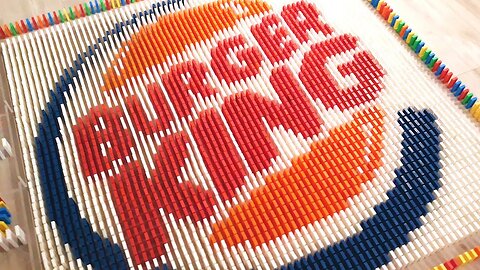 FAST FOOD LOGOS MADE FROM 25,000 DOMINOES | Satisfying Domino Screen Link