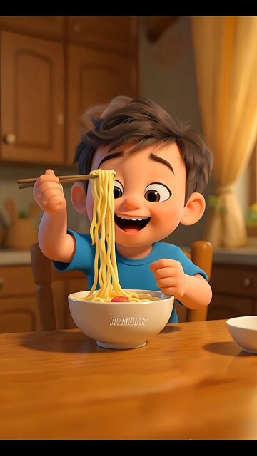 Who needs toys when you have noodles?