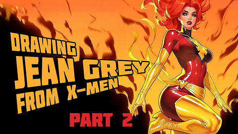 Continuing Jean Grey Drawing LIVE – Part 2 | X-Men Fan Art