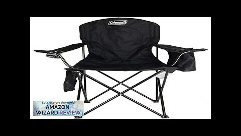 Coleman Portable Camping Chair with 4-Can Cooler Fully Cushioned Seat and Back Review