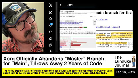 Xorg Officially Abandons "Master" Branch for "Main", Throws Away 2 Years of Code