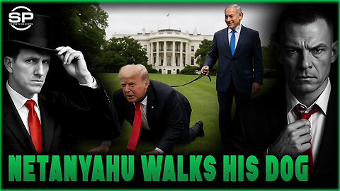 Netanyahu Walks His Dog 